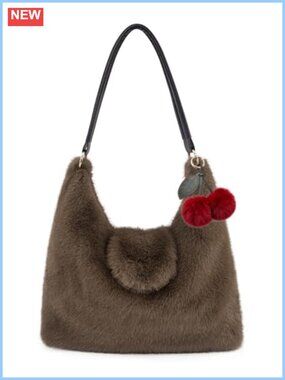 Faux Fur Fluffy Shoulder Bag Hobo Tote Purse